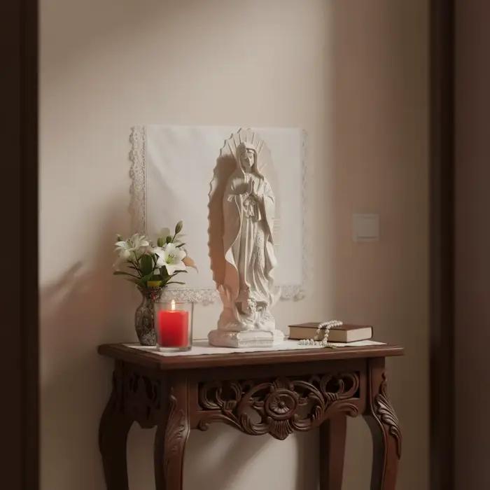 Statue religieuse Notre-Dame de Guadalupe, Figurine de la vierge marie, Sculpture en résine, Art religieux pour décoration de maison, cadeau mère marie