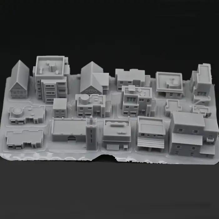 Modèle de maison miniature en résine pour diorama et scènes de table de sable échelles 1/2000, 1/700, 1/350 architectural simulation