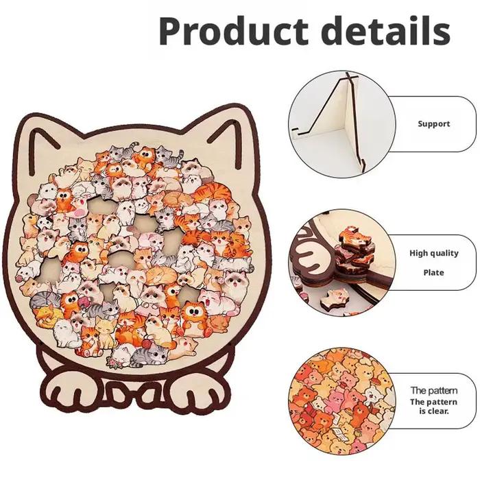 Puzzle en bois en forme d'animal de dessin animé