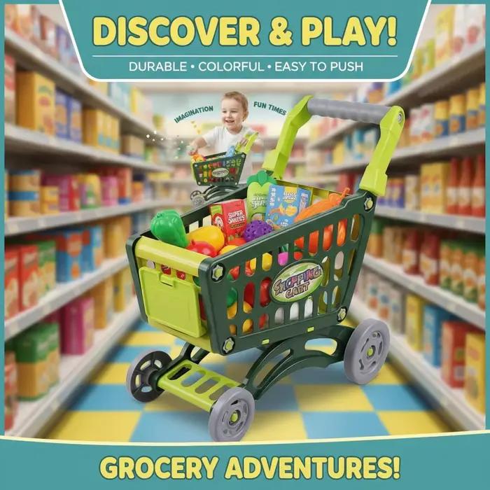 Grand chariot de courses jouet pour enfants