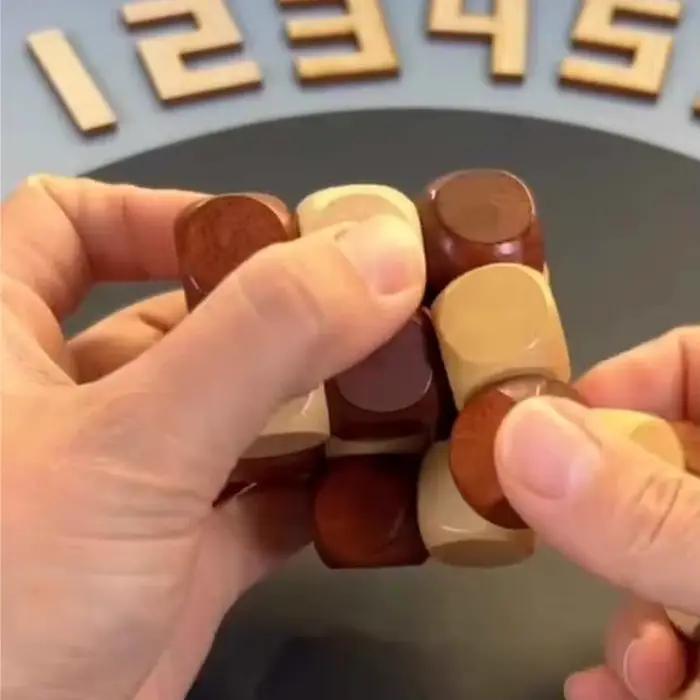 Cube torsadé en bois, Puzzle IQ