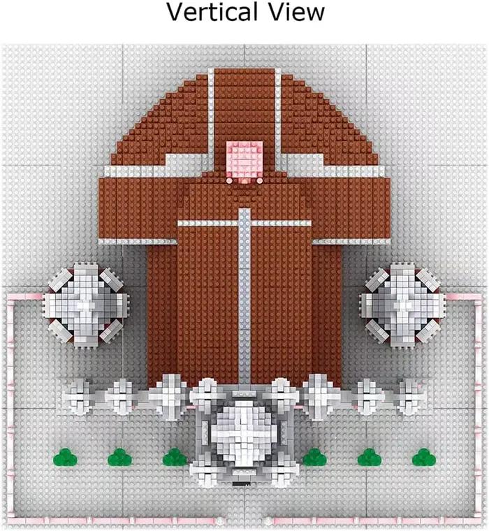 7000 pièces modèle d'architecture mondiale église rose du cœur sacré Micro blocs de construction bricolage Architecture jouets-affichage coffret cadeau