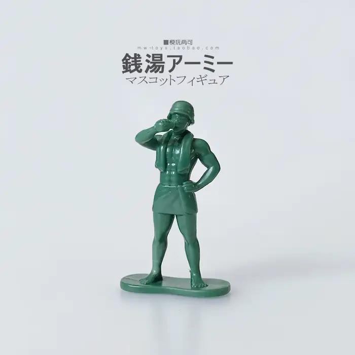 Figurines miniatures japonaises SentousArmy vertes