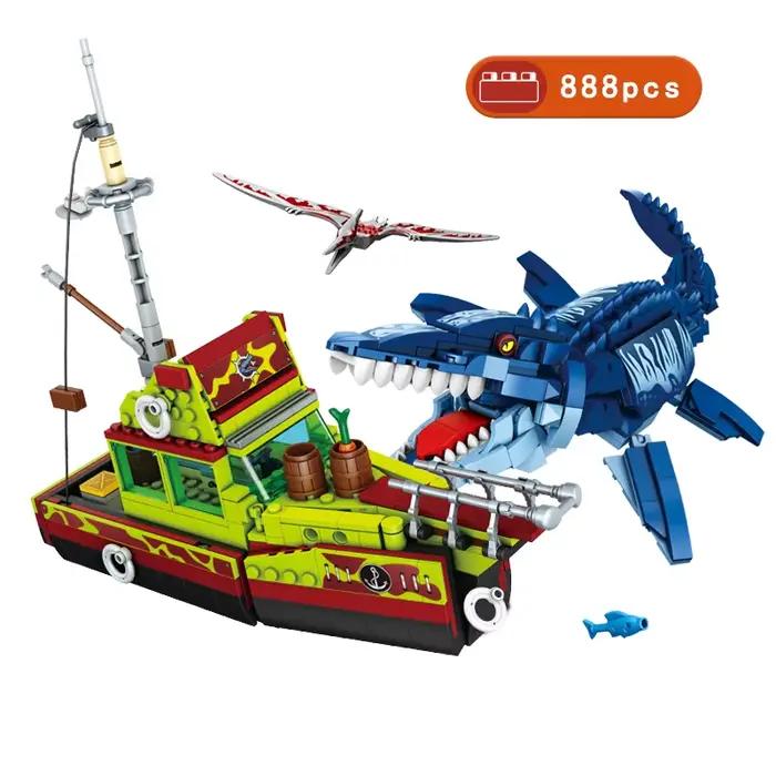 Blocs de parc d'animaux du monde des dinosaures jurassiques, briques de construction, figurines de dinosaures, ville, Robot Dino, jouets pour enfants, cadeaux
