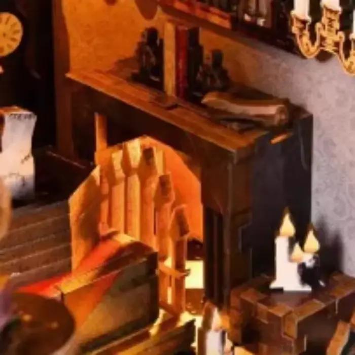 Figurine de bureau en bois bricolage à la main