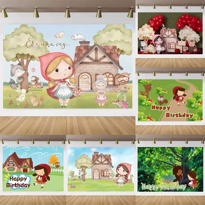Toile de fond du petit chaperon rouge pour fille