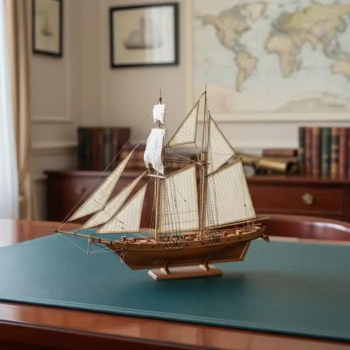Kit de Modèle de Bateau en Bois - Bateau à Voile à Assembler Soi-même