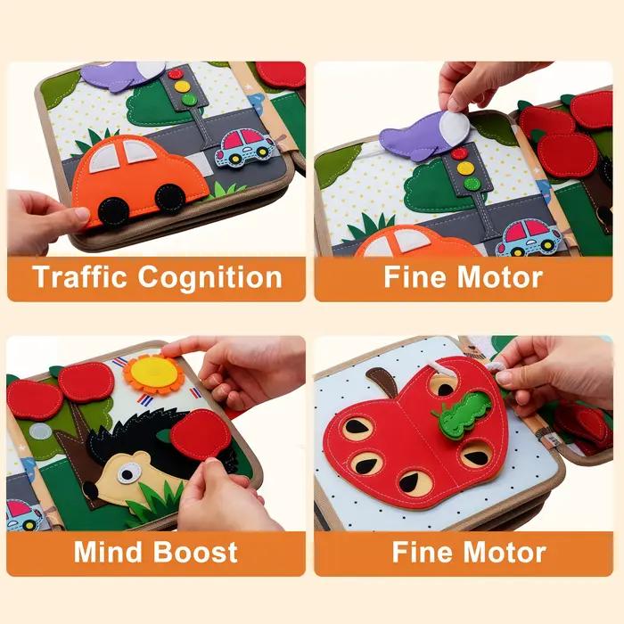 Jouets Montessori, livre occupé pour enfants, forme de couleur, Cognition animale, jouets d'éducation précoce, chiot, livre silencieux, jouets à motricité Fine