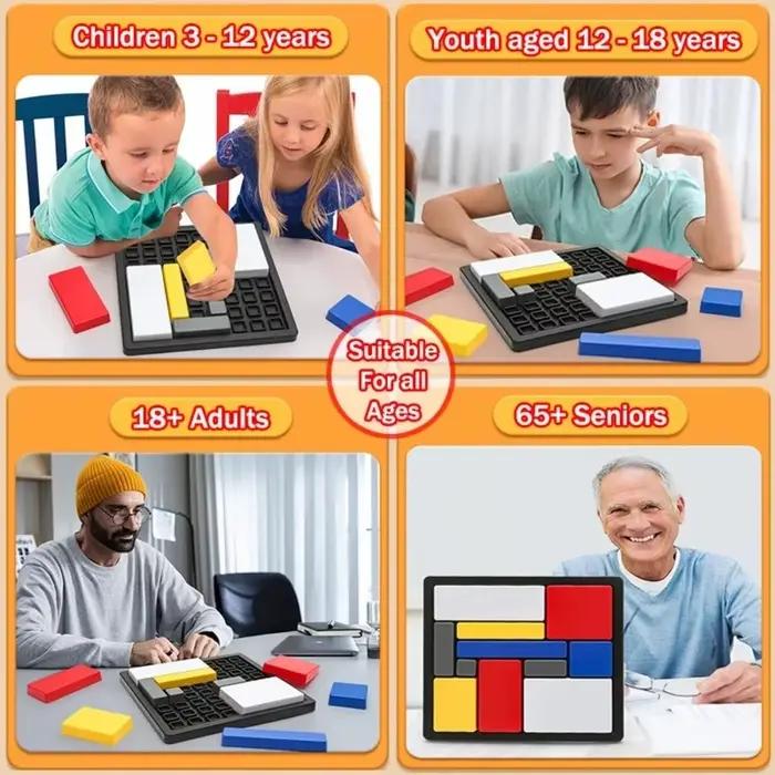 Cubes d'intelligence géométriques colorés pour l'entraînement à la pensée logique et le développement cognitif en ABS