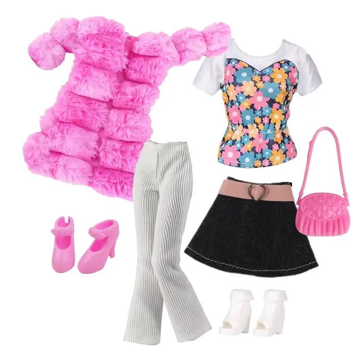 Vêtements de poupée 1/6 taille unique ensemble de styles violets pour poupée de 11.5 pouces 30cm jouets pour filles accessoires de collection poupées jouets fantaisie occasions spéciales