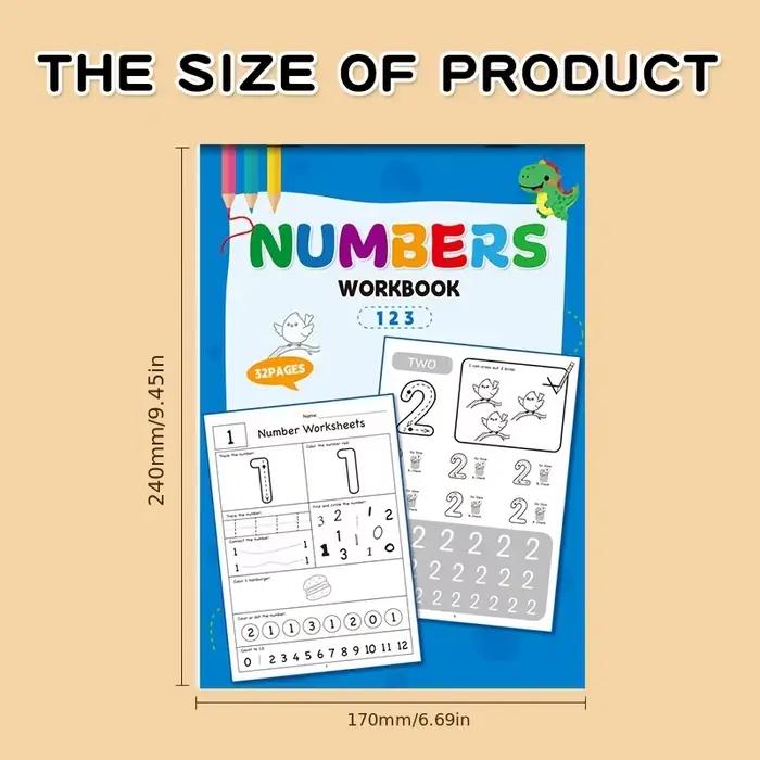 Livre de coloriage et de pratique de numéros interactif numérique amusant à sept chiffres