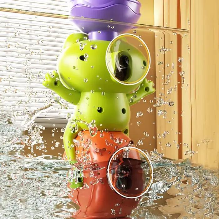 Jouets de bain pour enfants, cadeaux pour tout-petits, grenouille, roue à eau rotative, ventouses puissantes, pelle à eau, jouets de bain amusants