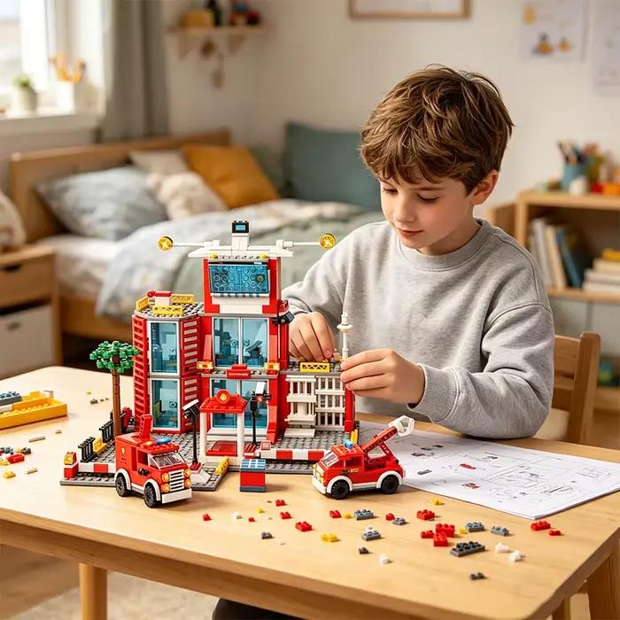 Blocs de construction de caserne de pompiers