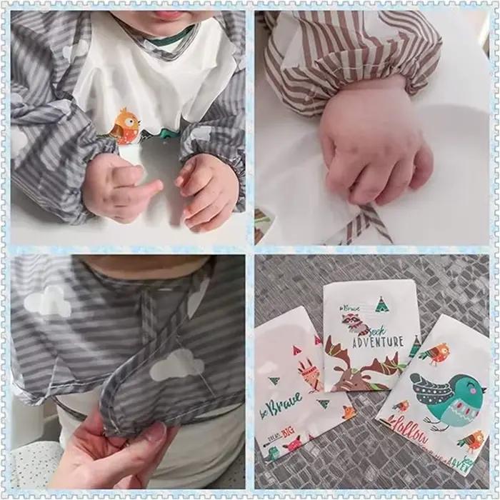 Bavoirs imperméables en EVA à manches longues pour bébés