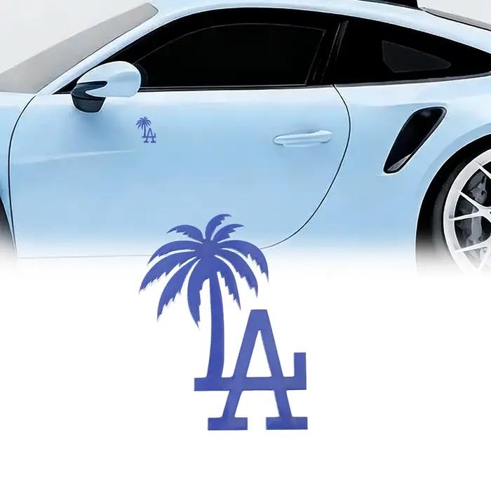 1 emblème de voiture 3D en forme de palmiers LA, articles décoratifs. Convient pour décorer l'arrière des voitures, des camions et des SUV, imperméable.
