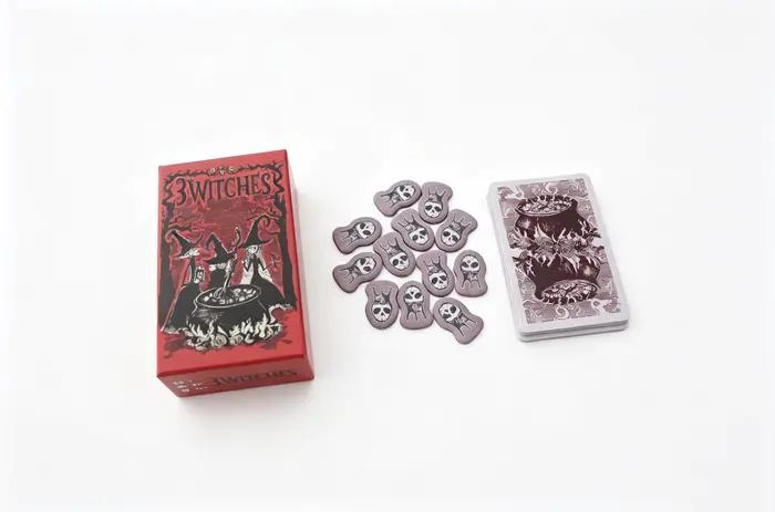 Jeu de cartes 3 Witches - 2 contre 1. Des tours de magie pour le destin du roi ! Les sorcières n'arrivent pas à