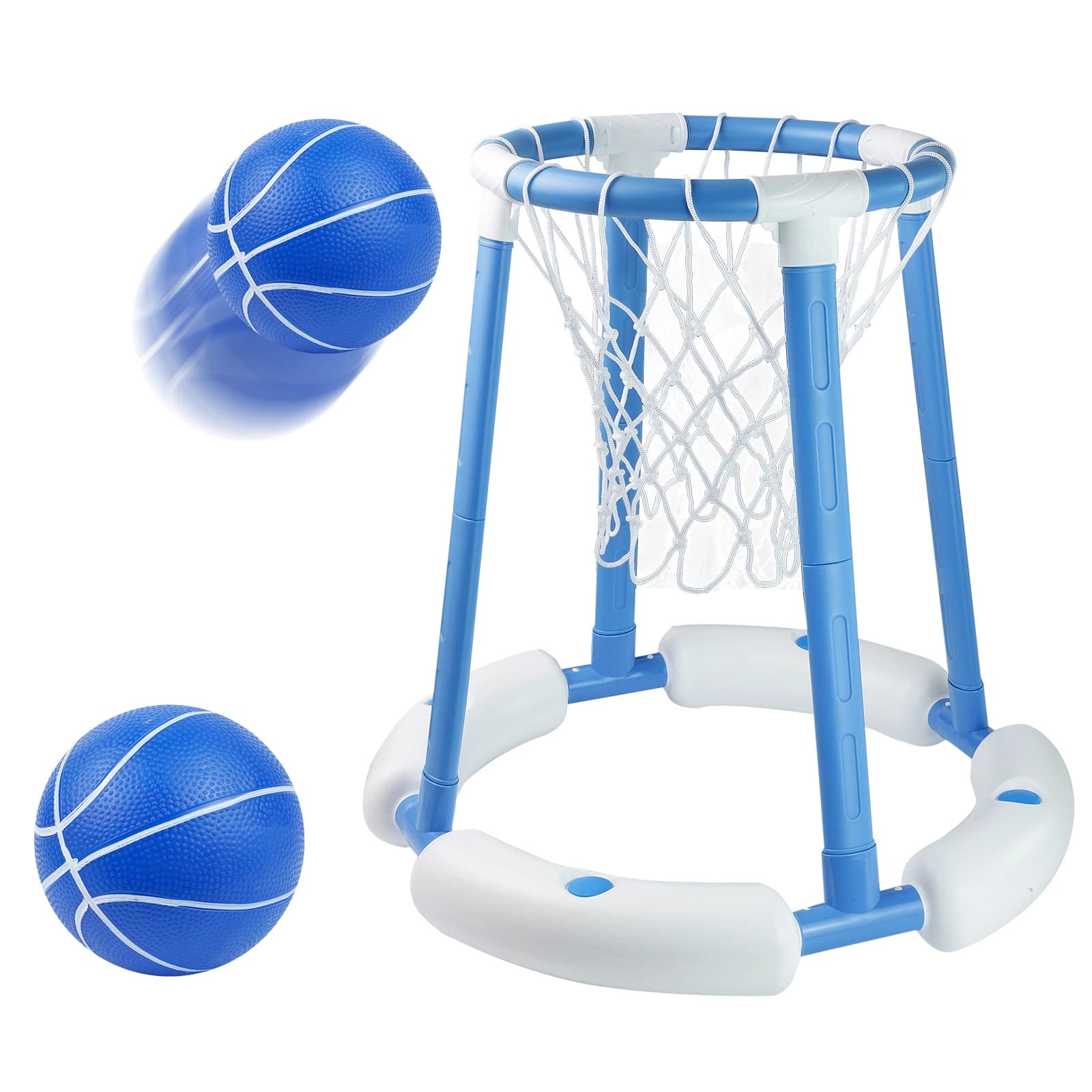 Ensemble de jeu de basket-ball pour piscine MQUDUO avec 2 ballons, jouet aquatique flottant pour la 