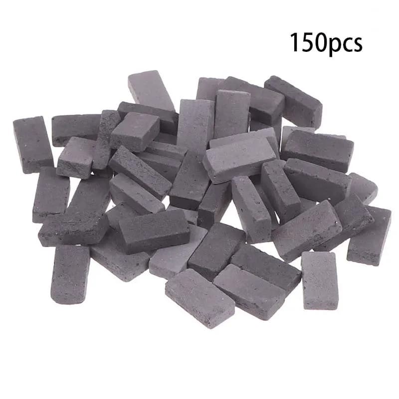 150/200 pièces Mini briques pour aménagement paysager briques miniatures mur de briques petites briq