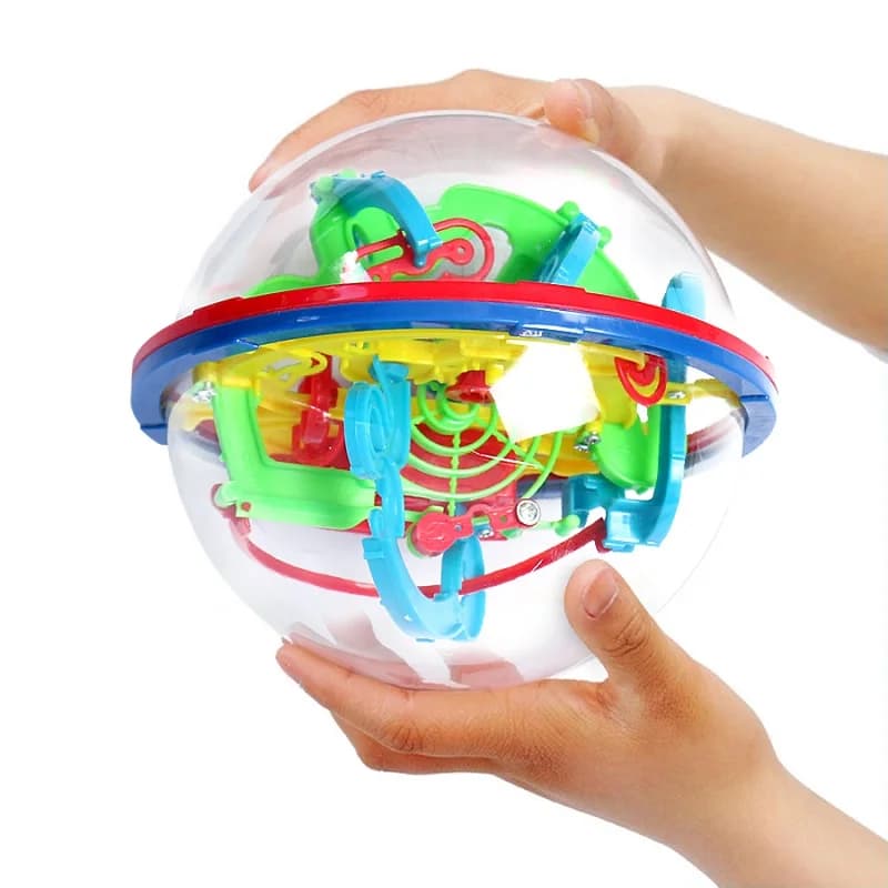 Boule de labyrinthe 3D, Mini Puzzle magique, Intelligence et idée, jeu de labyrinthe Perplexus, prés