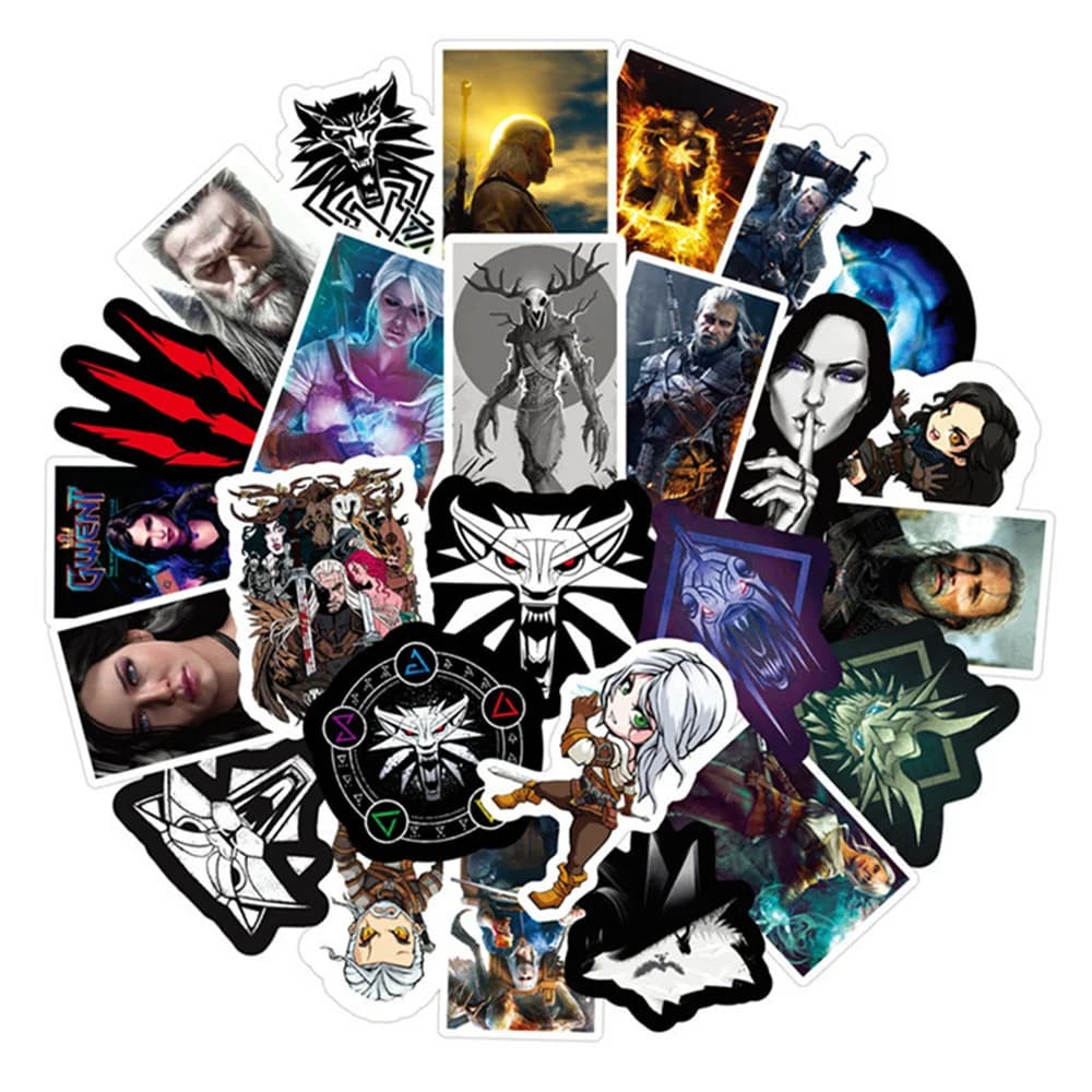 10/30/50PCS Witcher Jeu de partition élevée Décoration créative Autocollant Scrapbook Skateboard Gui