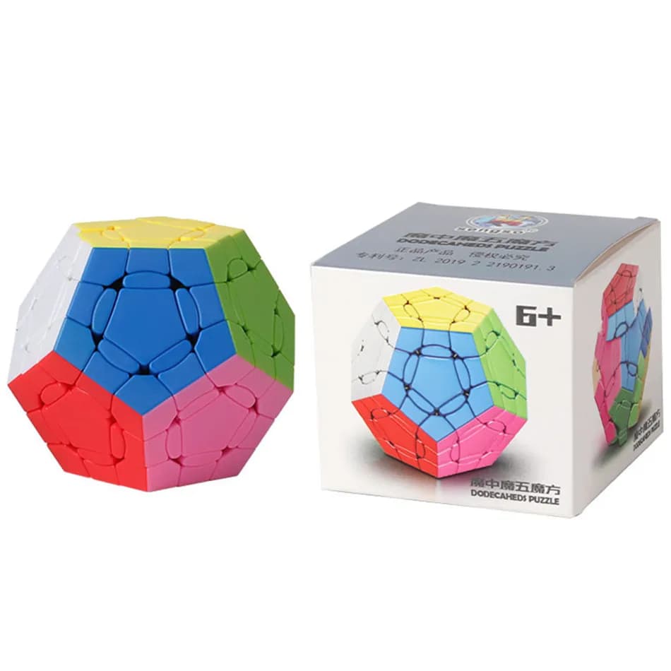 Shengshou dodécaède Puzzle Cube magique fou 3x3 Sengsou pleine fonction Cube sans autocollant Puzzle