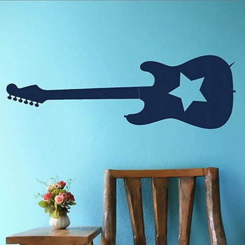 RockStar guitare musique autocollant mural décor autocollant maison vinyle Art décalcomanie mur affi