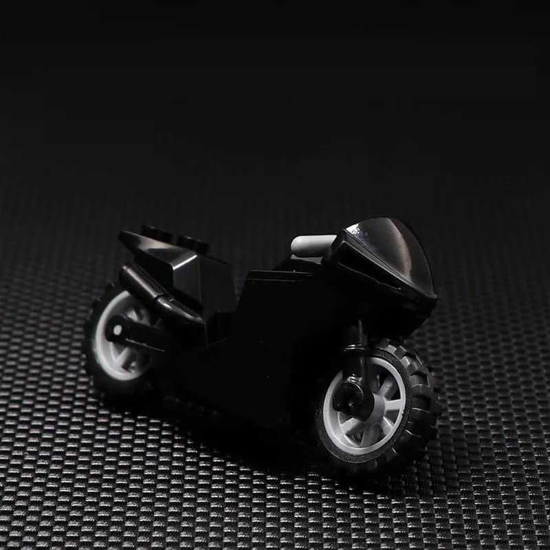 Armes noires de course de moto, accessoires Brinquedos, figurines militaires de ville Playmobil, blo