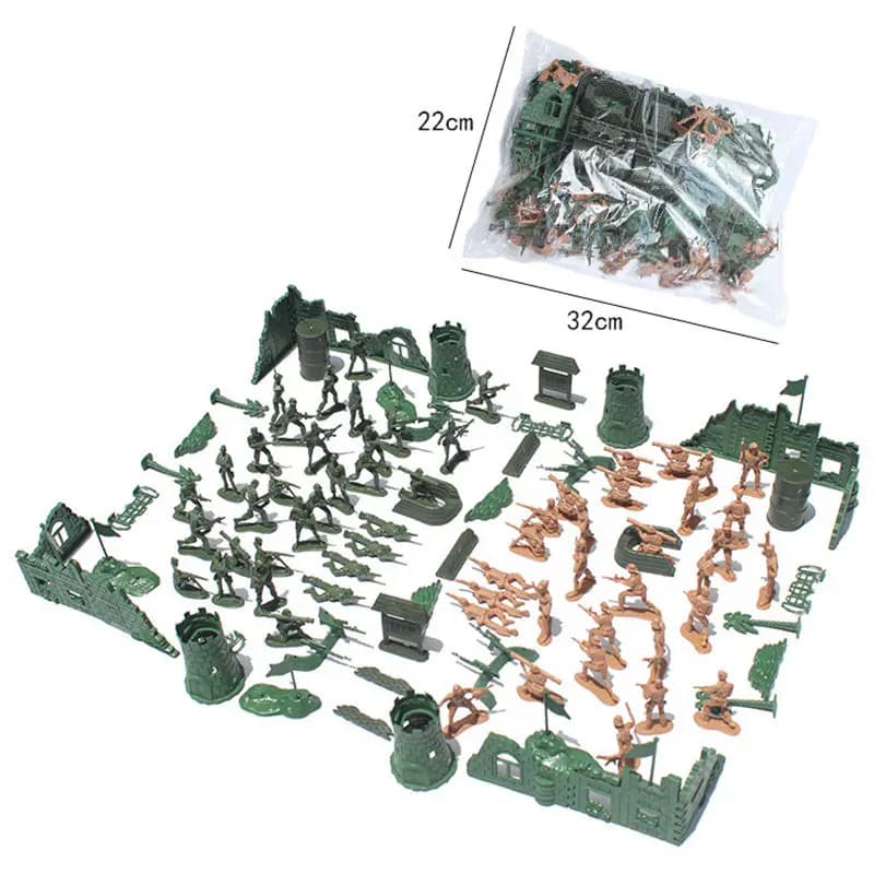 Modèle de soldat jouet militaire de la seconde guerre mondiale, 130 pièces, 4cm, spécialement prépar