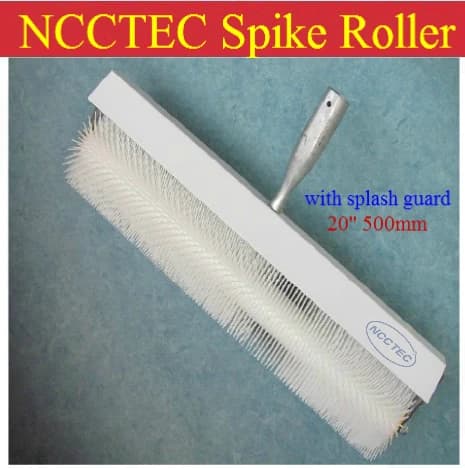 Rouleau à pointes NCCTEC 20 ''avec protection contre les éclaboussures 500mm, outils de construction