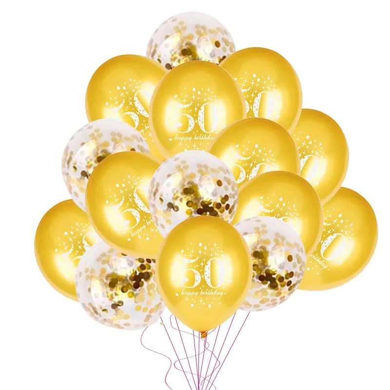 30e 40e 50e 60e décoration de fête d'anniversaire pour adultes ballons d'anniversaire 30 40 50 ans f