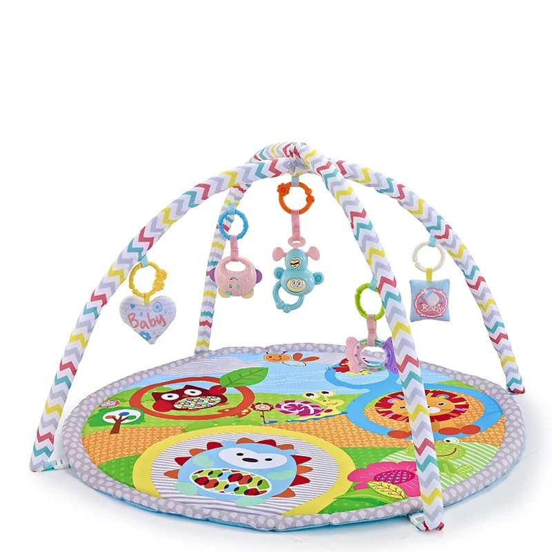 Cadre de Fitness multifonctionnel, tapis de jeu rond pour ramper de 0 à 12 mois, couverture de jeu d