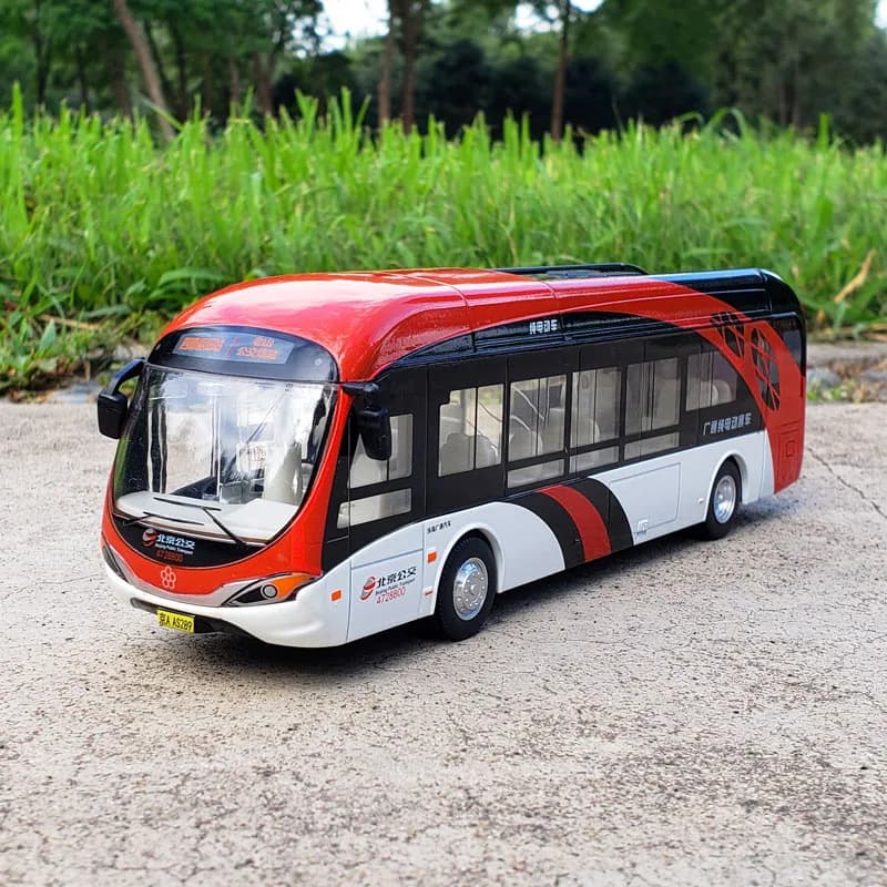 Jouet touristique électrique Bus de circulation modèle de voiture en alliage moulé sous pression jou