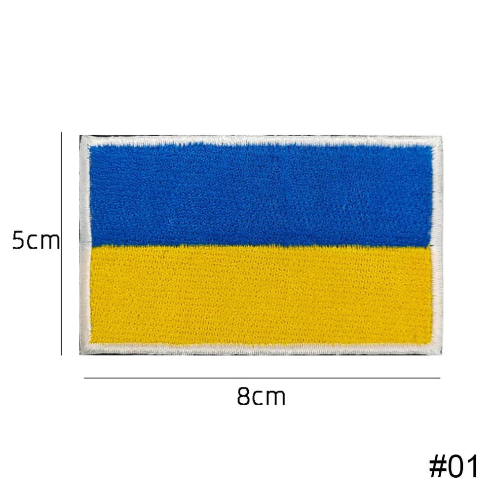 Patch brodé drapeau de l'ukraine, patchs pour vêtements, Badges de broderie appliqués tactiques, ban