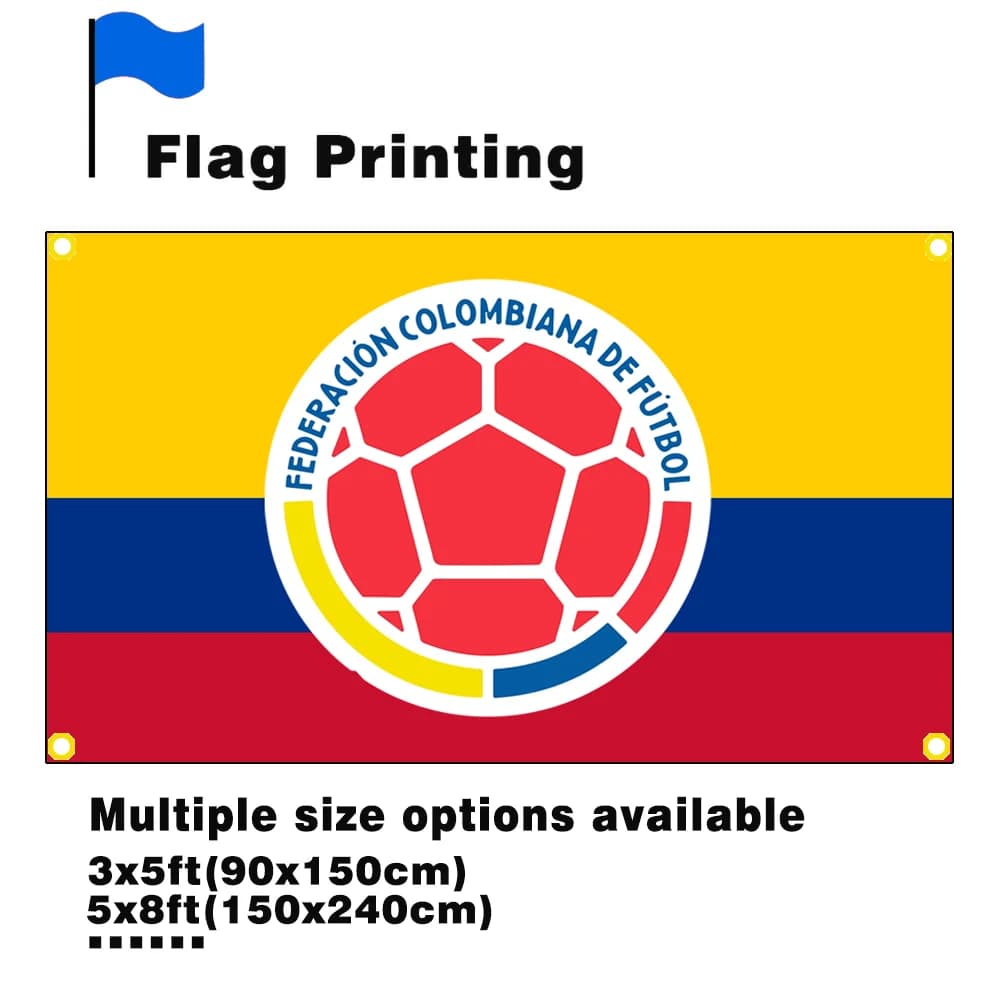 Drapeau de l'équipe nationale de la Colombie pour la Coupe du monde de football 2026 – Bannière de s