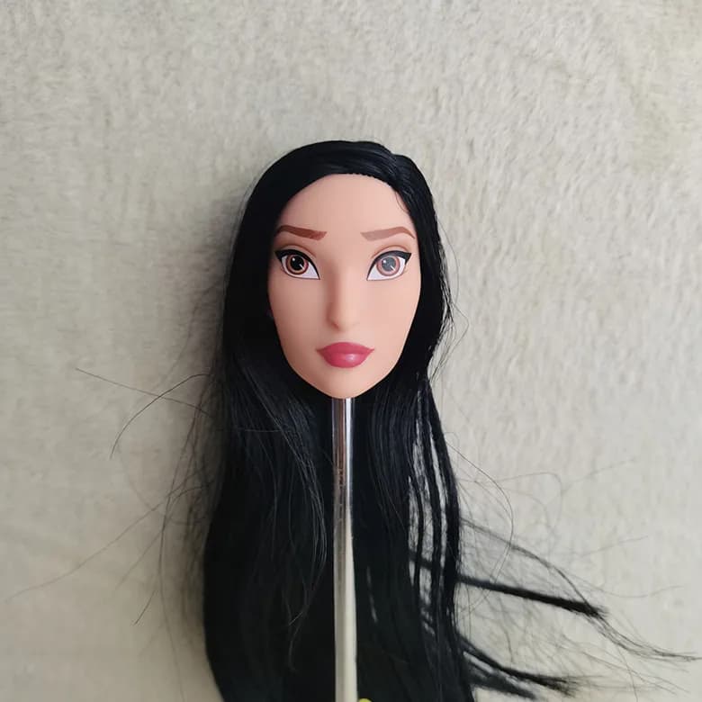 Collection de têtes de beurre animatio pour filles, cheveux argentés, cheveux rouges en jute, access