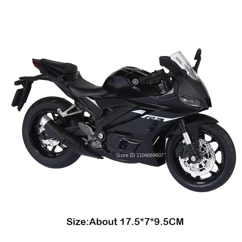 1:12 R3 R1M modèle jouet motos alliage moulé sous pression son lumière Absorption des chocs roue ava