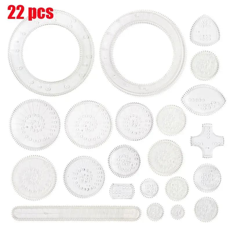 Kit de dessin artistique spirographe en spirale, 22 pièces, la façon classique pour faire des design