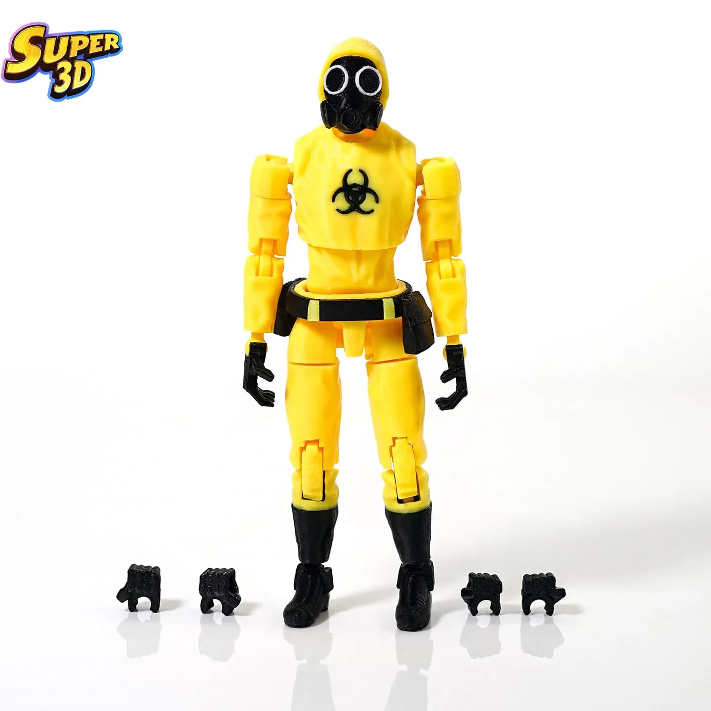 Super Figurine d'Action 3D Backrooms Escape Hazmat Suit, Modèle de Collection Imprimé en 3D, Décorat