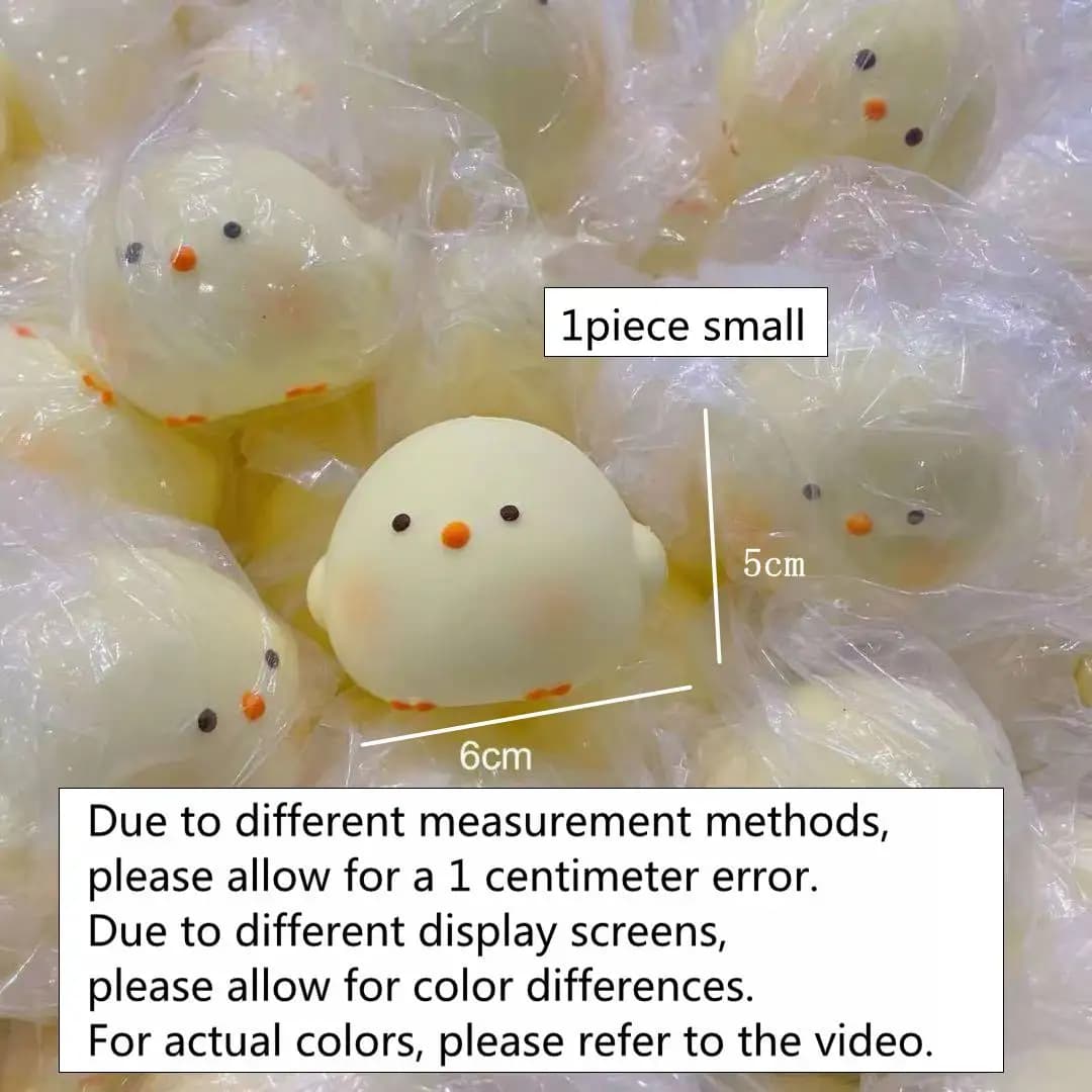 Jouet Squishy Poussin Géant Adorable à Remontée Lente, Jouet Sensoriel Anti-Stress pour Adultes, Anx