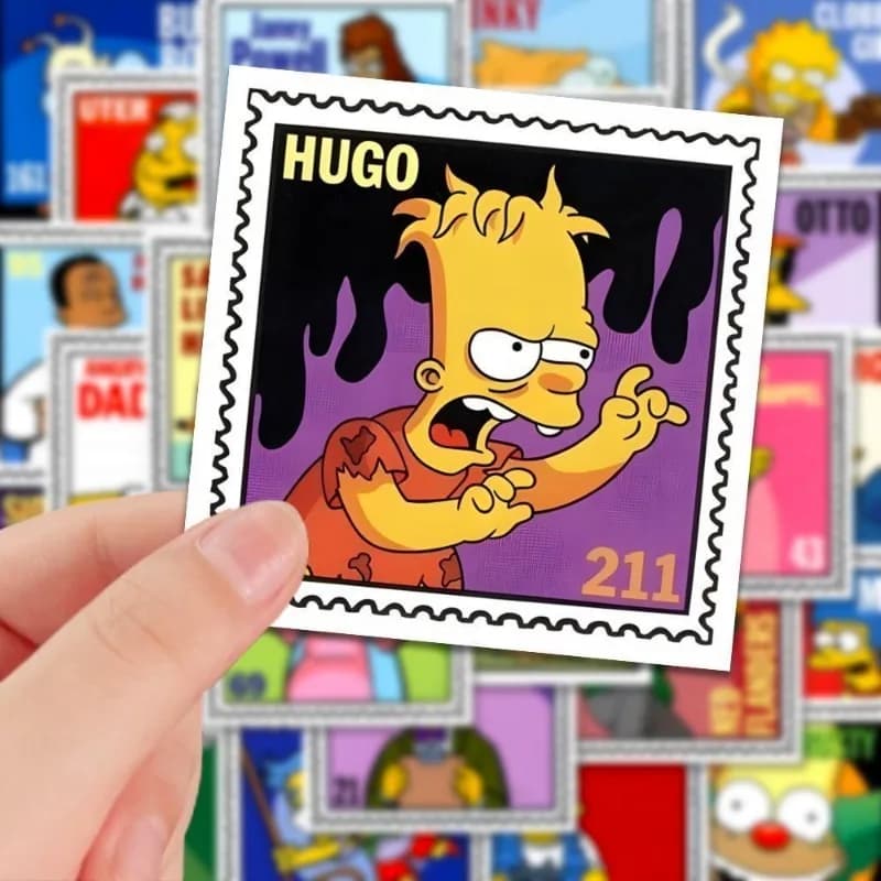 54 autocollants THE SIMPSONS personnalisés, décorations de dessins animés pour DIY, téléphones, carn