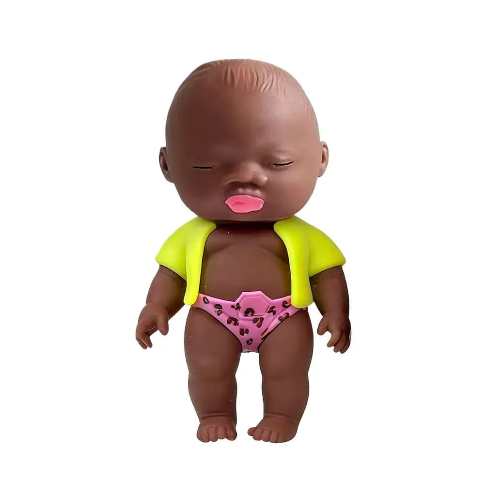 Jouet Squishy Poupée Noire Style Africain Amusant, Jouet à Visser le Visage à Rebond Lent, Anti-Anxi
