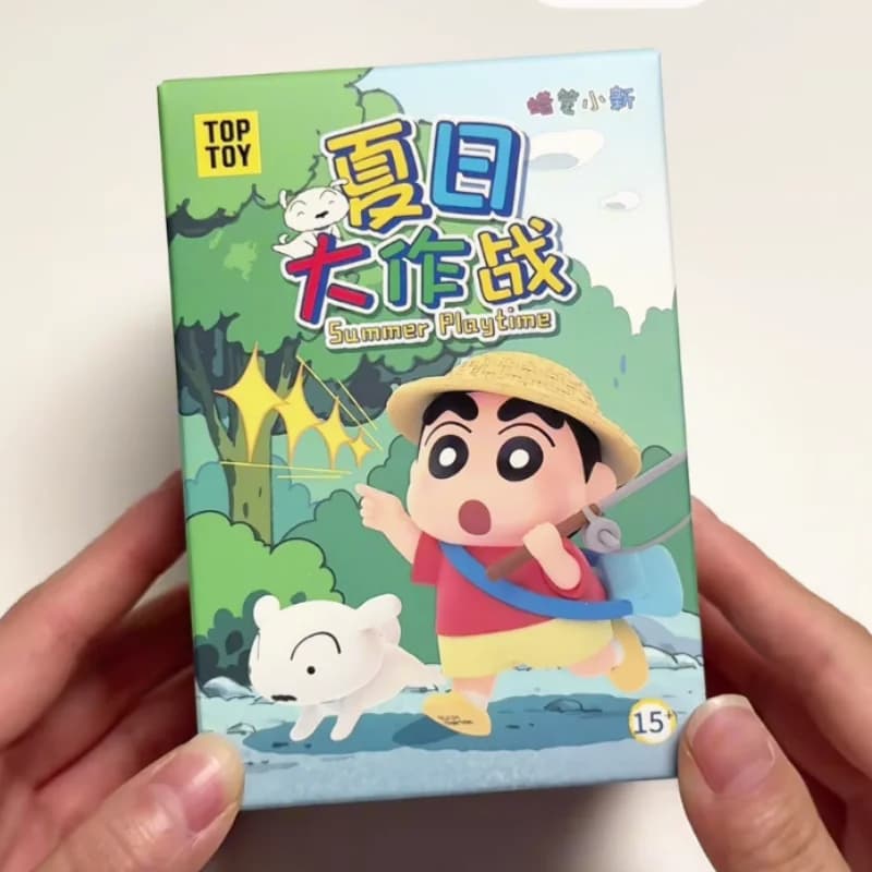 Toptoy – véritable Crayon Shin Chan, série bataille d'été, boîte aveugle, ornement de bureau Kawaii,