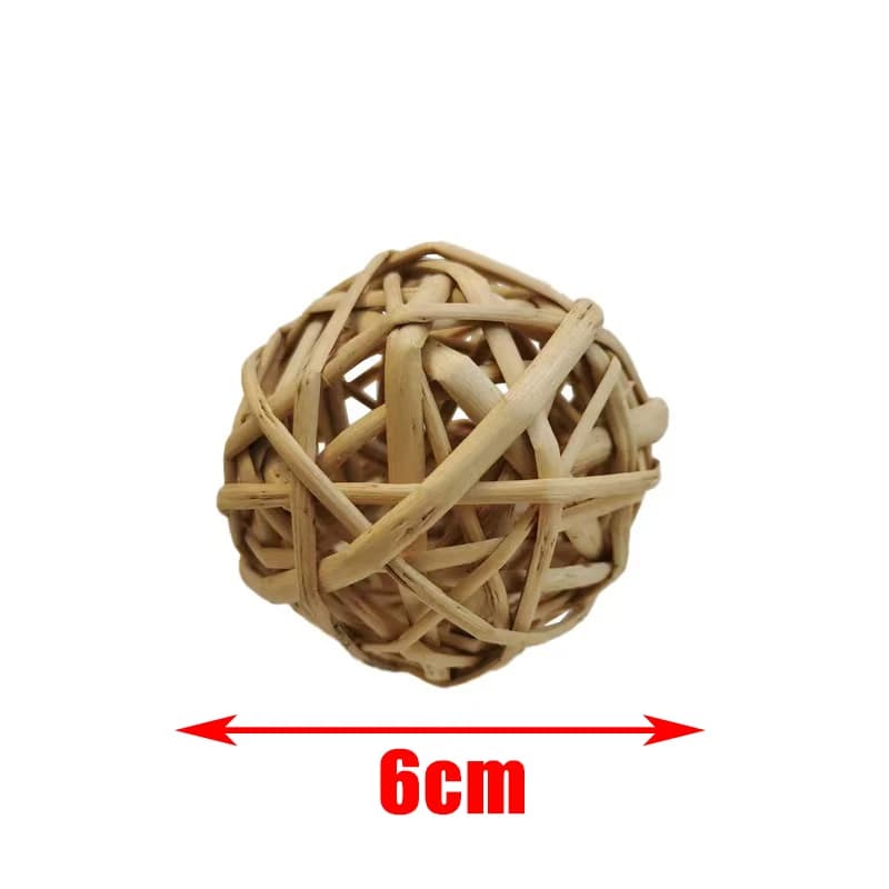 Jouets à roulettes pour petits animaux (cailles, lapins, hamsters) – Haltères en bois de pin naturel