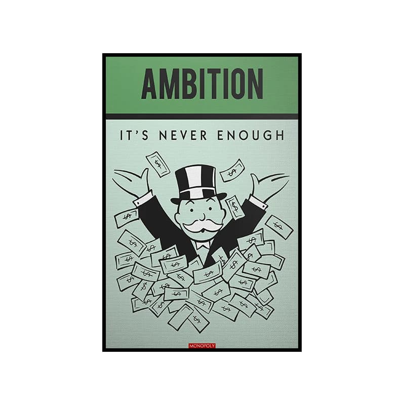 Affiche imprimée Monopoly Time Is Money, citation inspirante, peinture sur toile, tableau d'art mura