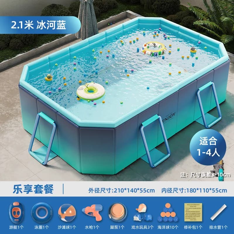 Piscine gonflable en PVC, pas d'installation requise, piscine pour enfants, piscine familiale, grand