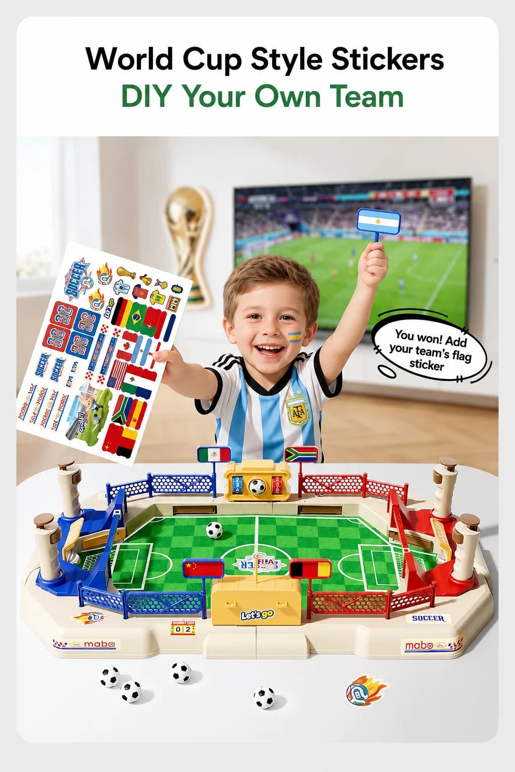 Jeu de football de table pliable pour 2 joueurs, mini-jeu de soccer de table, jouet compétitif, jeu 