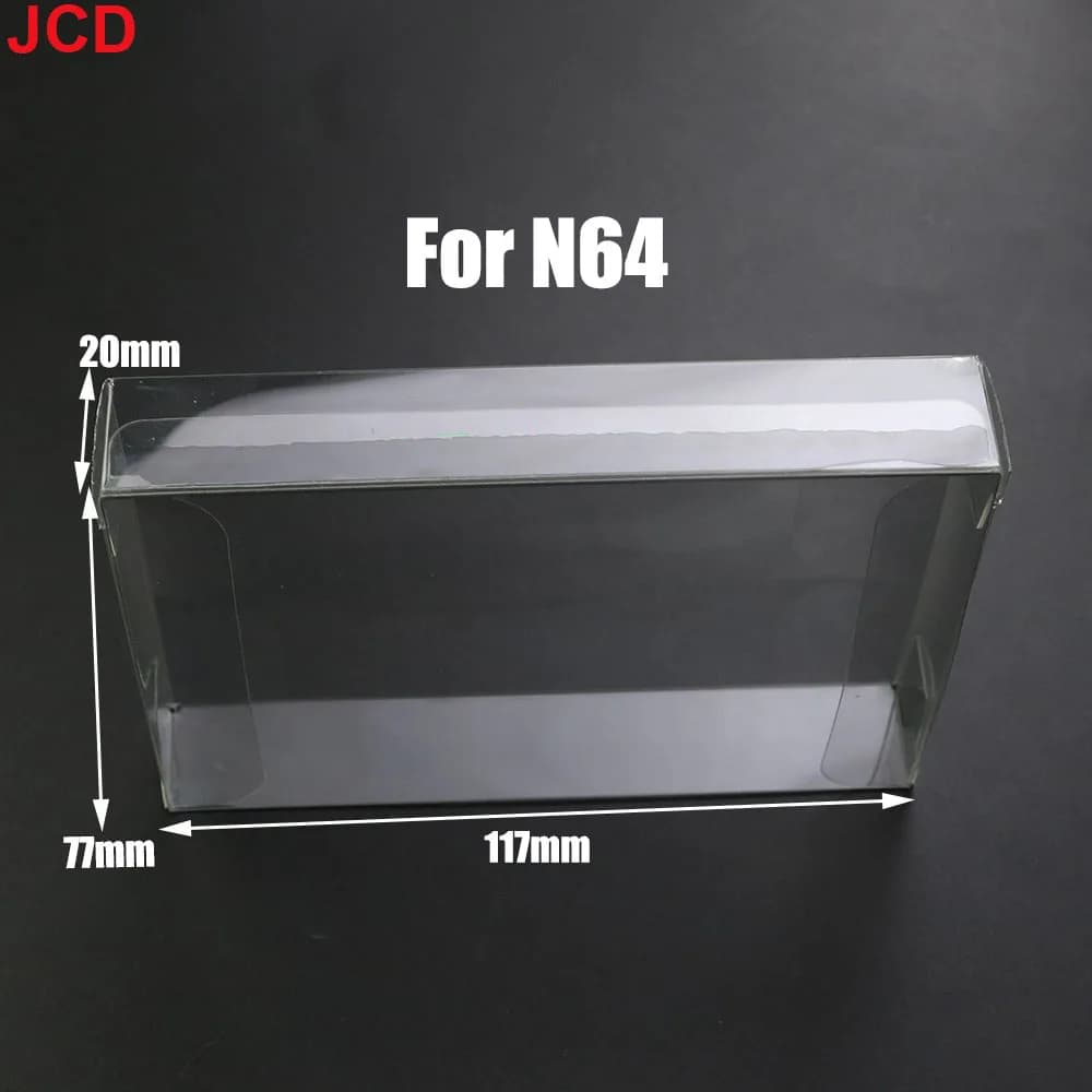 JCD 1 pièces Transparent cartouche de jeu boîte étui CIB jeux plastique PET protecteur pour N64 NES 