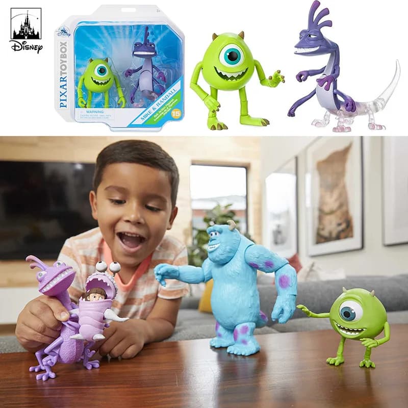 Disney Pixar-Figurines d'action articulées mobiles pour enfants, Mike et Randall, Monsters Universit
