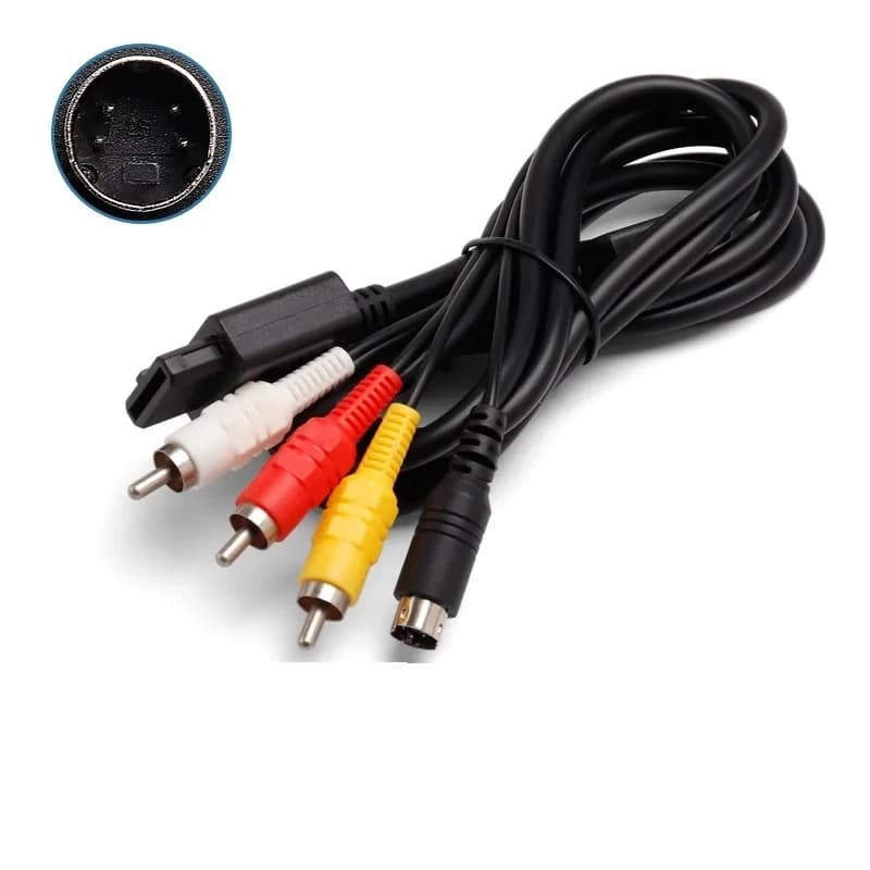 Câble TV HD vidéo RCA composite AV noir pour Nintendo 64 N64 SNES SFC NGC