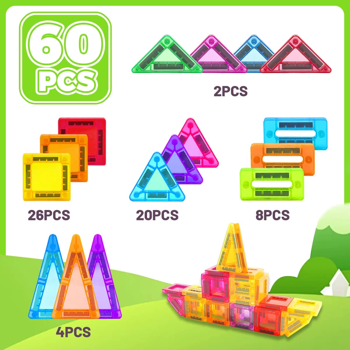 Blocs de Construction magnétiques, ensembles de Construction, Mini taille, bricolage, aimants éducat